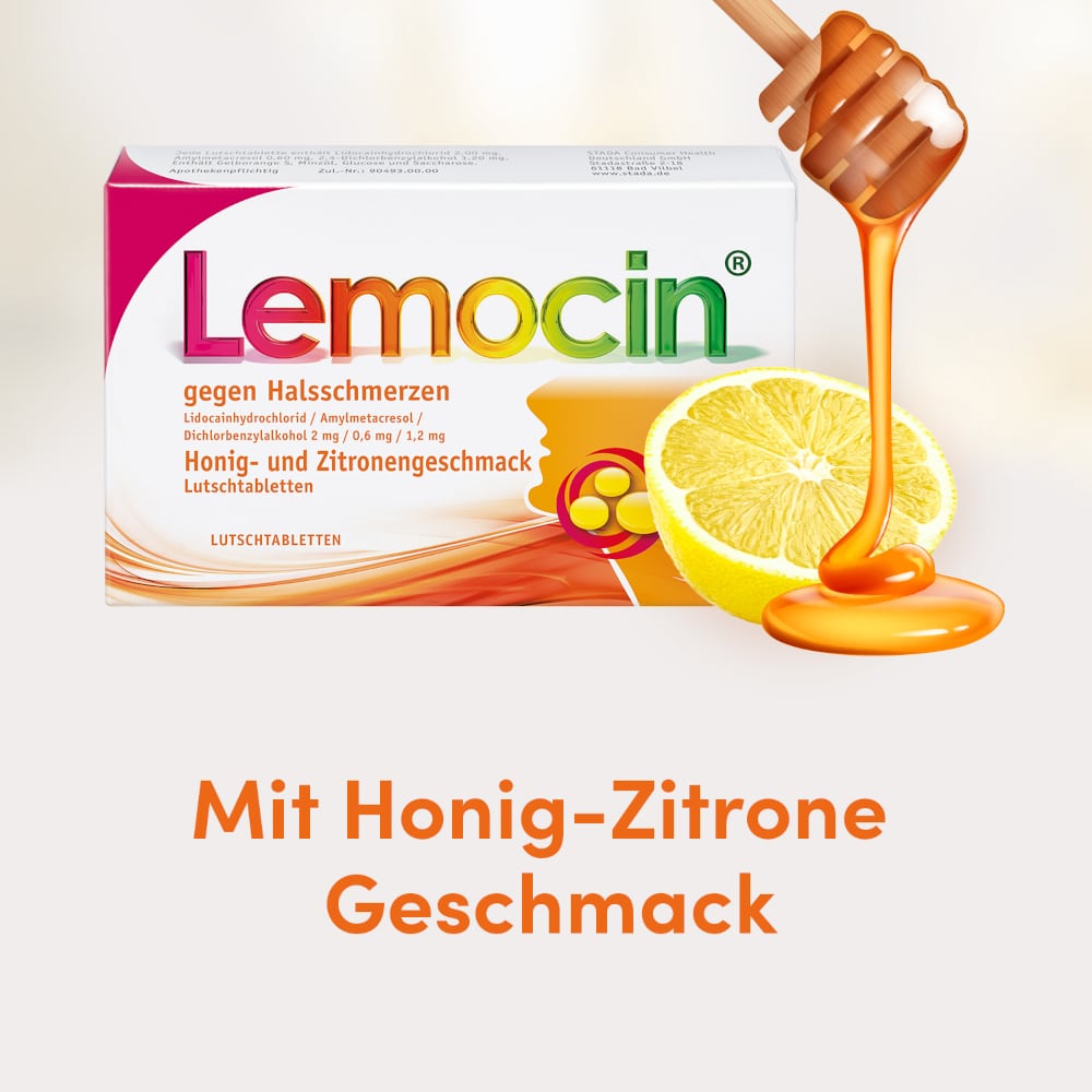 Lemocin gegen Halsschmerzen Orange 24 St Lutschtabletten