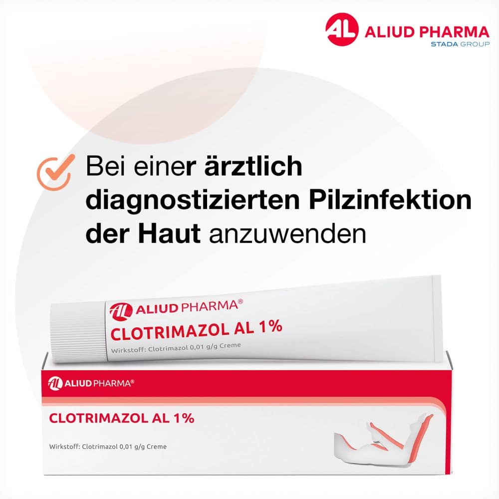 Clotrimazol AL 1% bei Fußpilz