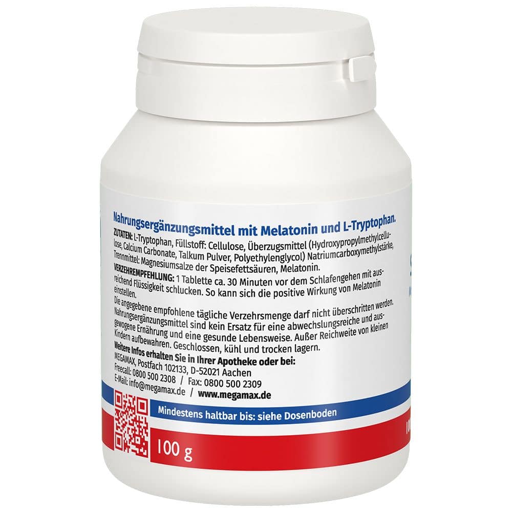 Schlaf gut Melatonin + L-Tryptophan 100 St Tabletten