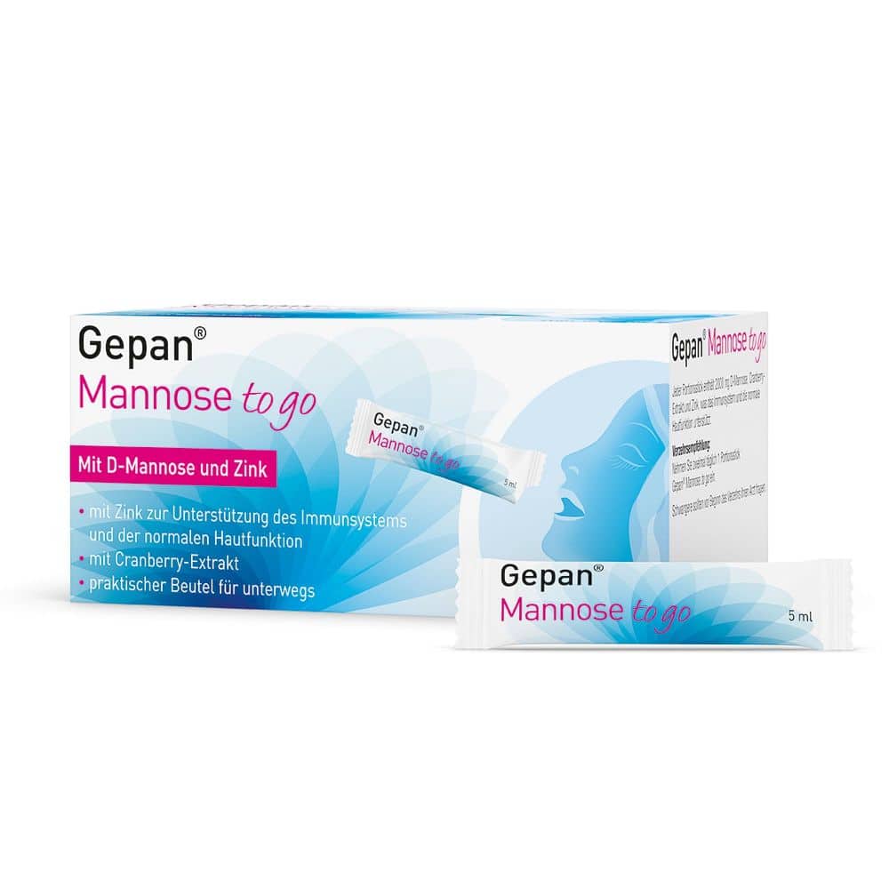 Gepan Mannose to go, trinkfertige Mannose mit Zink 14 St. 14X5 ml Lösung zum Einnehmen