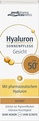 HYALURON Sonnenpflege Gesicht LSF 50+ getönt 50 ml Creme
