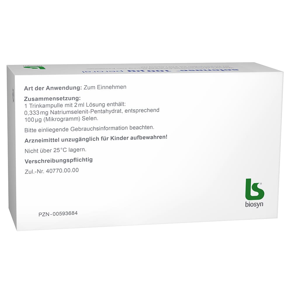 SELENASE 100 µg peroral Lösung zum Einnehmen 60X2 ml Lösung zum Einnehmen