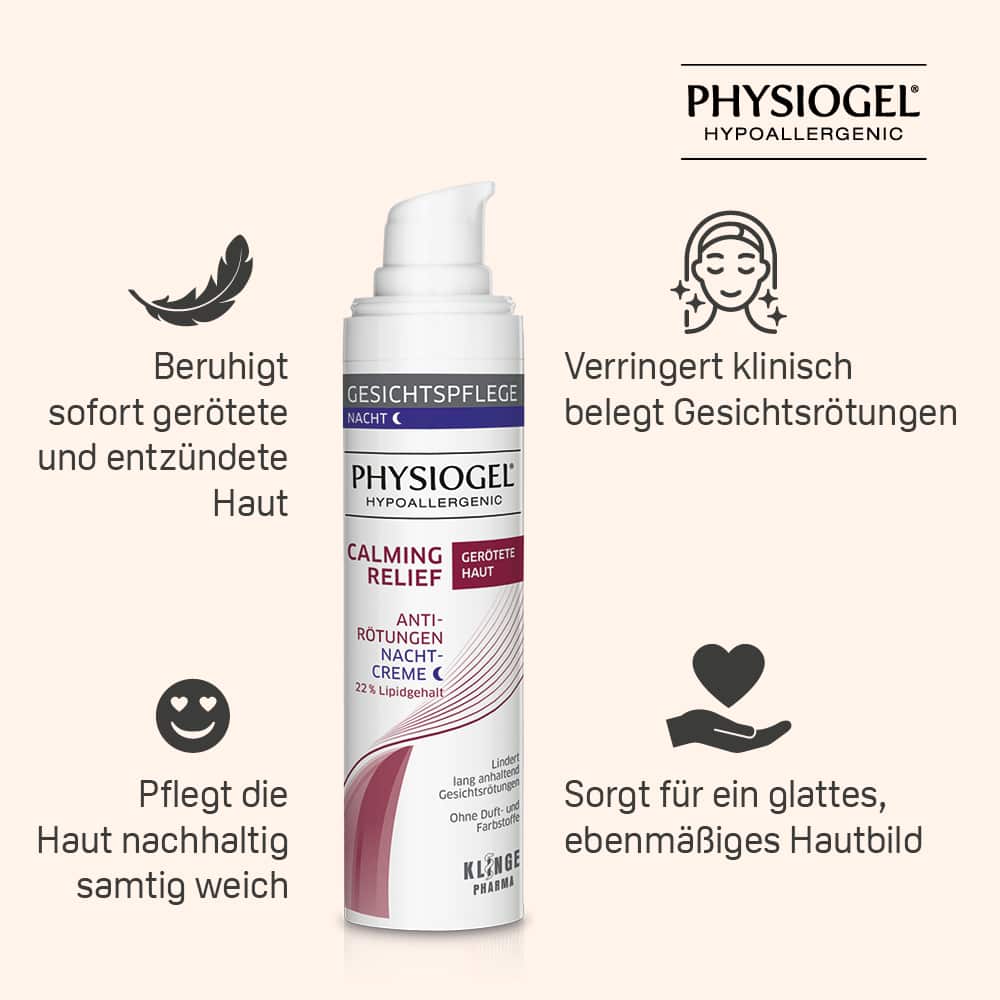 PHYSIOGEL Calming Relief Anti-Rötungen Nachtcreme bei geröteter Haut 40 ml Creme