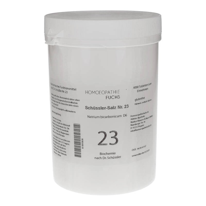 HOMOEOPATHIEFUCHS Schüssler-Salz Nummer 23 Natrium Bicarbonicum D6 Biochemie 4000 St Tabletten