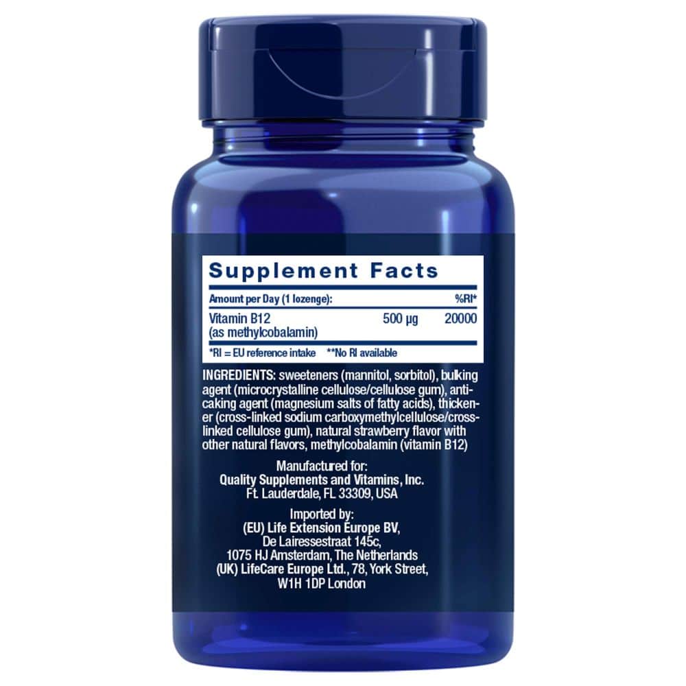 LIFE EXTENSION Vitamin B12 500µg 100 St Lutschtabletten