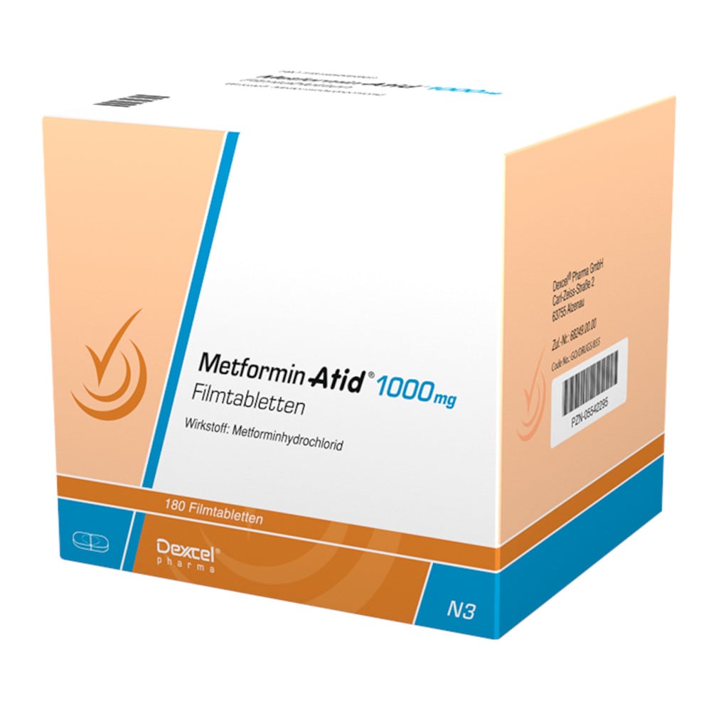 Metformin Atid 1000mg 180 St Filmtabletten