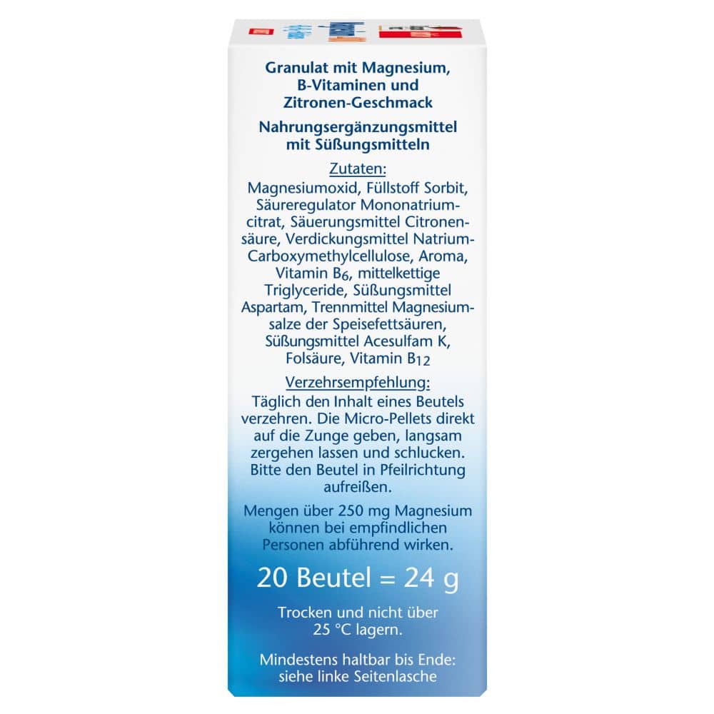 Doppelherz aktiv Magnesium +B Vitamine DIRECT 20 St Pellets