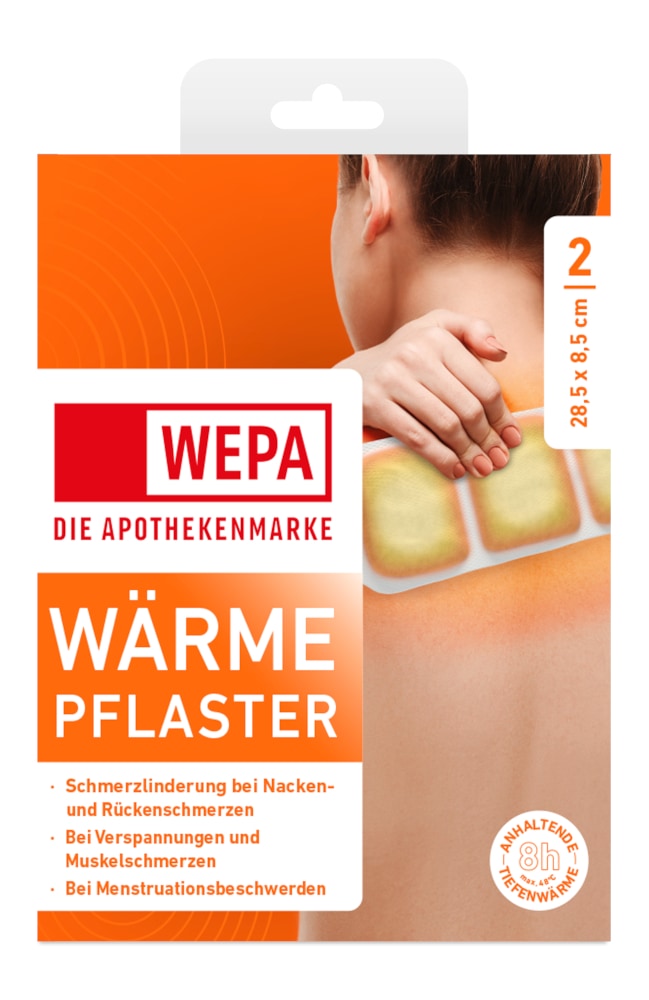 WEPA WÄRMEPFLASTER bei Nacken- und Rückenschmerzen 2 St Kompressen