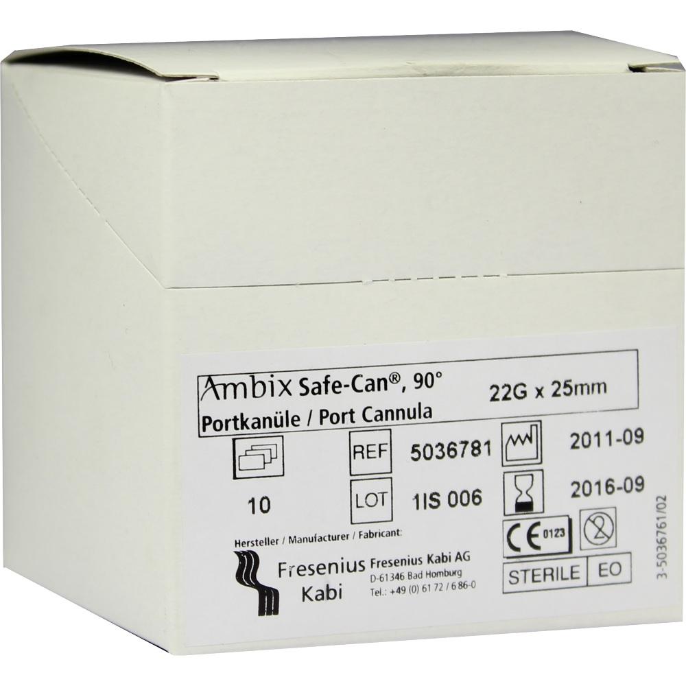 AMBIX Safe-Can Portpunkt.Kan.22 Gx25 mm gebogen 10 St Kanüle