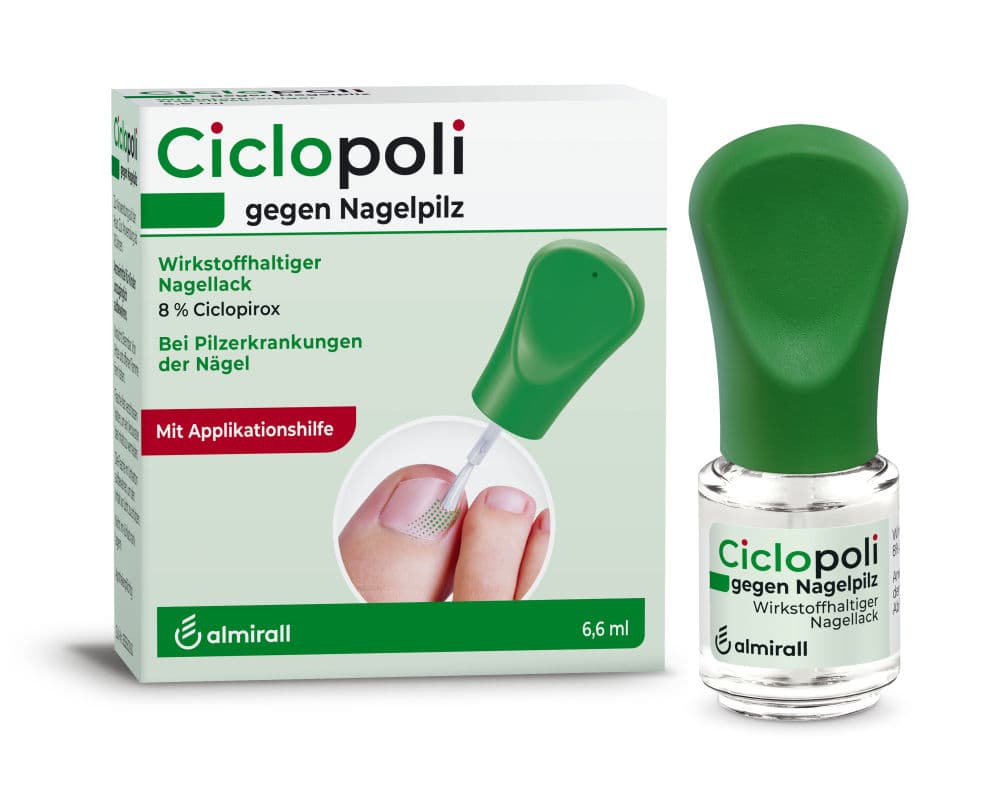 Ciclopoli gegen Nagelpilz Nagellack mit Applikationshilfe 6.6 ml Wirkstoffhaltiger Nagellack