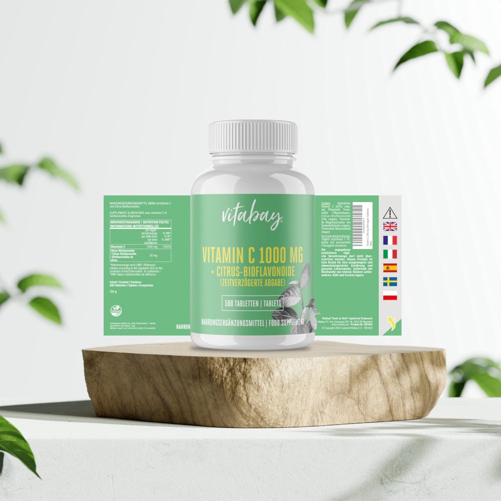 vitabay VITAMIN C 1000 MG + CITRUS-BIOFLAVONOIDE  500 St Tablette mit veränderter Wirkstofffreisetzung