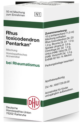 RHUS TOXICODENDRON PENTARKAN Liquidum 50 ml Mischung
