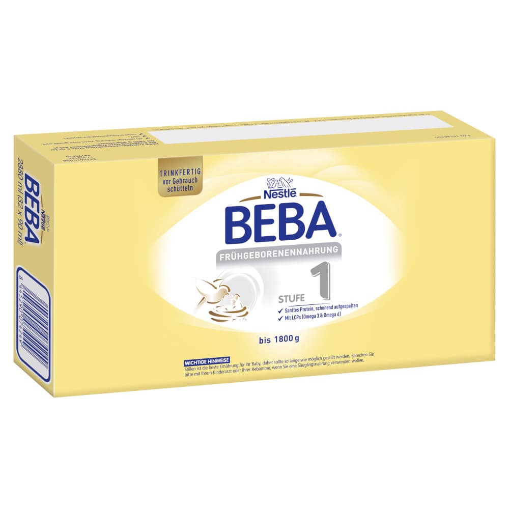 Nestle BEBA FRÜHGEBORENENNAHRUNG Stufe1 32X90 ml Flüssigkeit