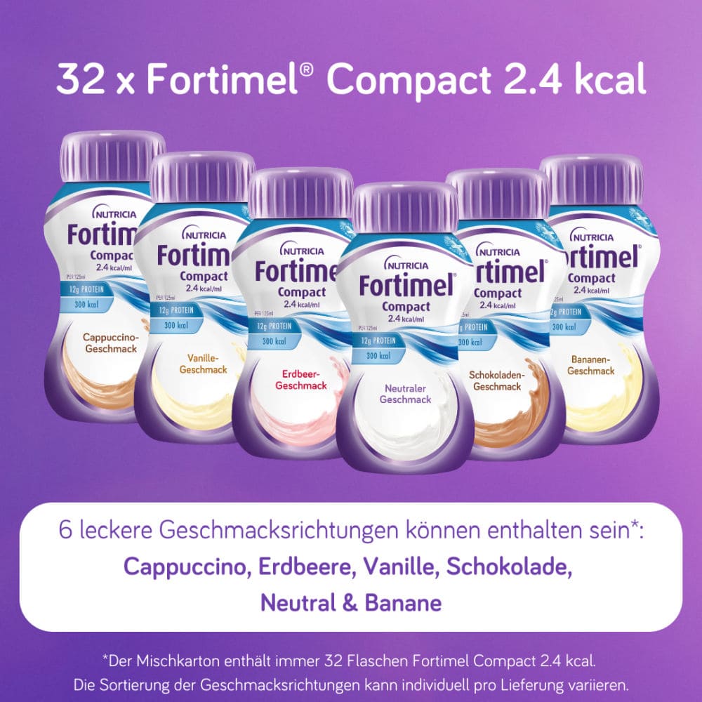 Fortimel Compact 2.4 Trinknahrung Mischkarton 8X4X125 ml Flüssigkeit