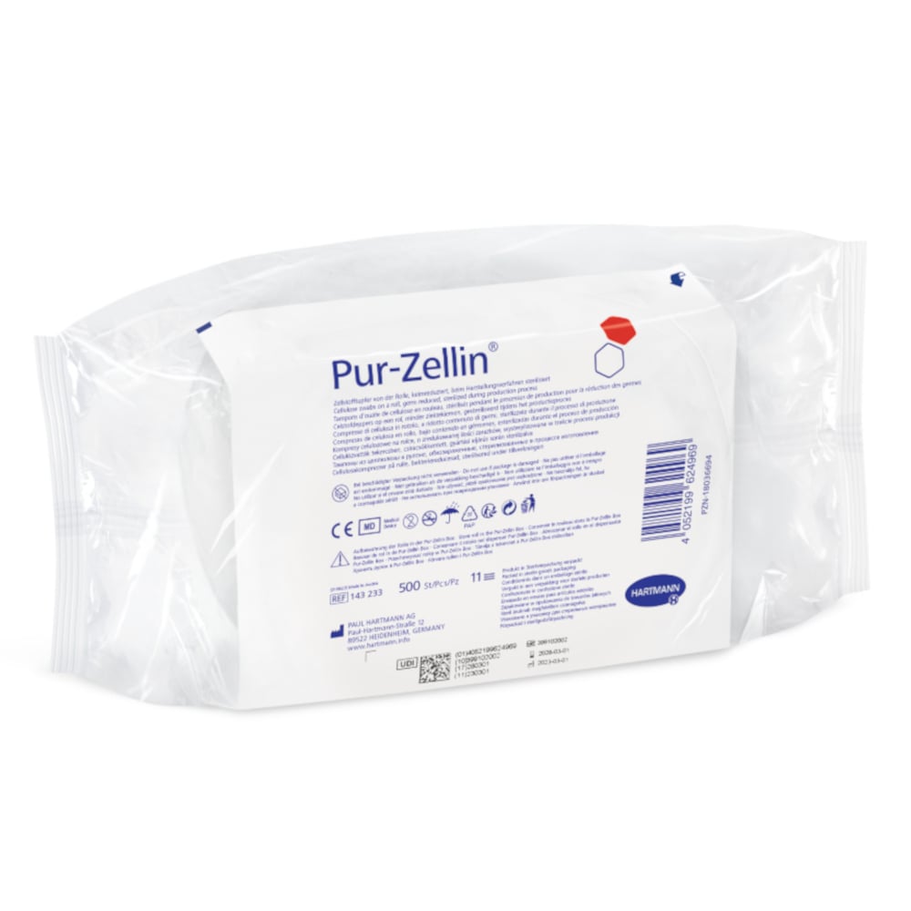 Pur-zellin 4x5 cm keimreduziert Rolle 500 St Tupfer