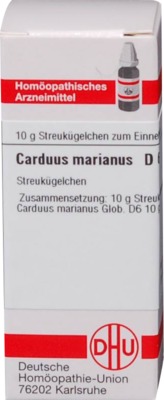 CARDUUS MARIANUS D 6 Globuli 10 g Globuli