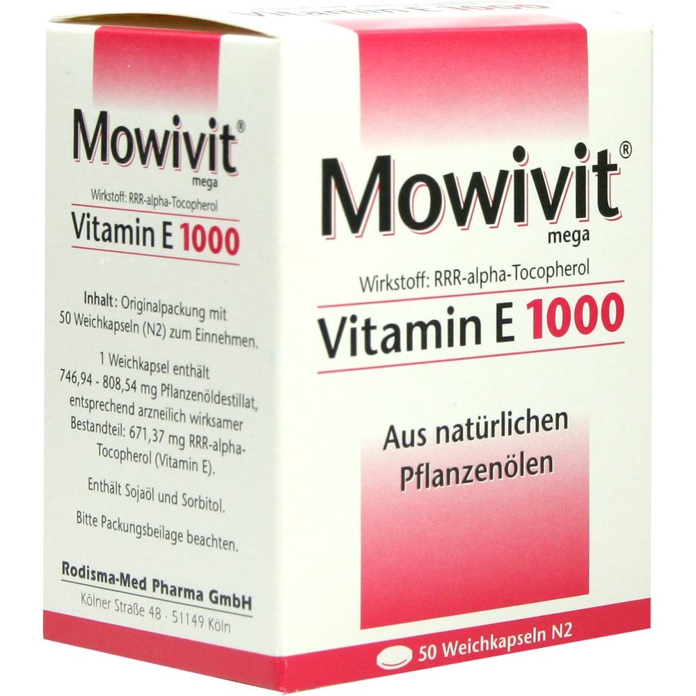 MOWIVIT Vitamin E 1000 Kapseln 50 St Kapseln