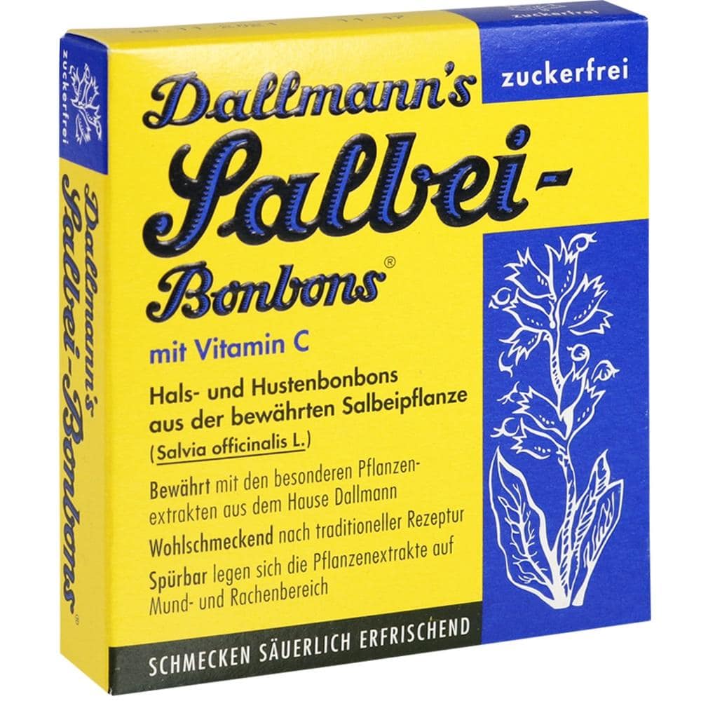 DALLMANN'S Salbei-Bonbons zuckerfrei 20 St Bonbons