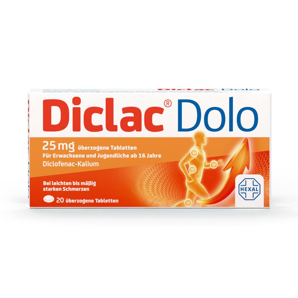 Diclac Dolo 25mg 20 St Überzogene Tabletten