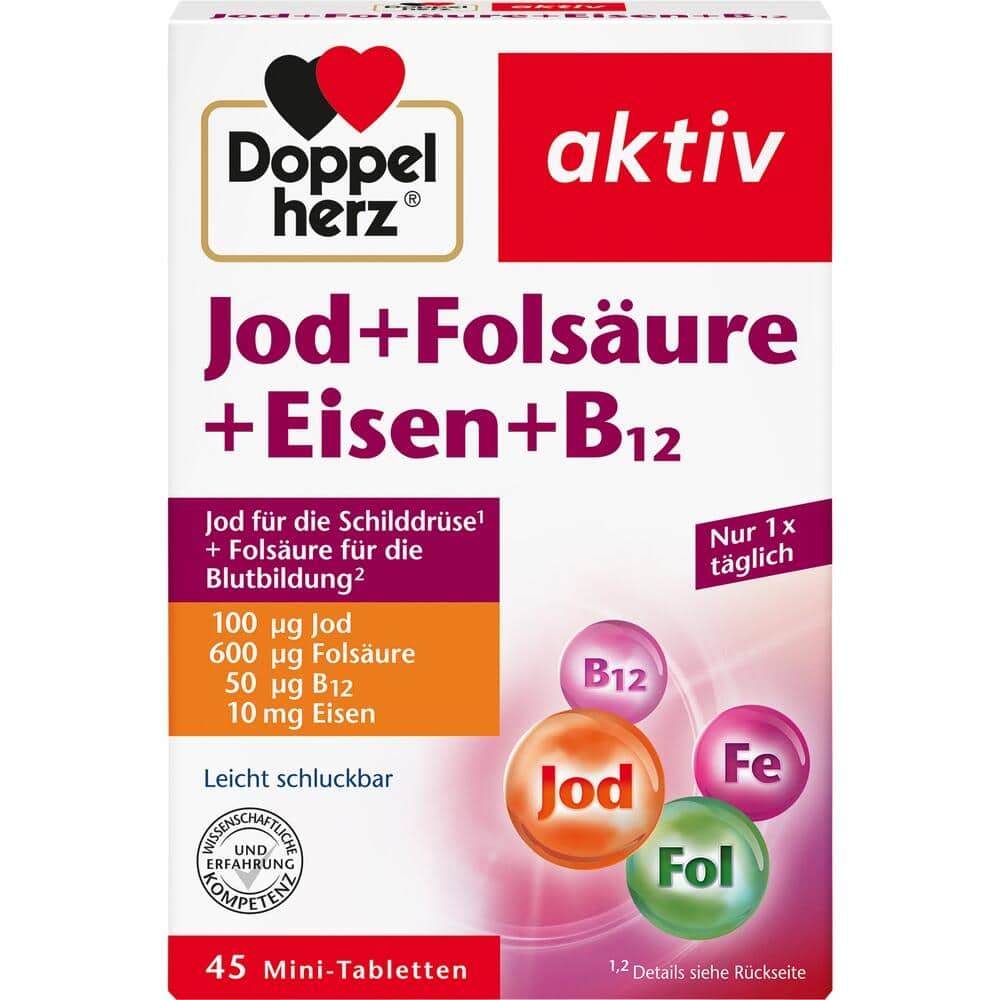 Doppelherz aktiv Jod + Folsäure + Eisen + B12 45 St Tabletten