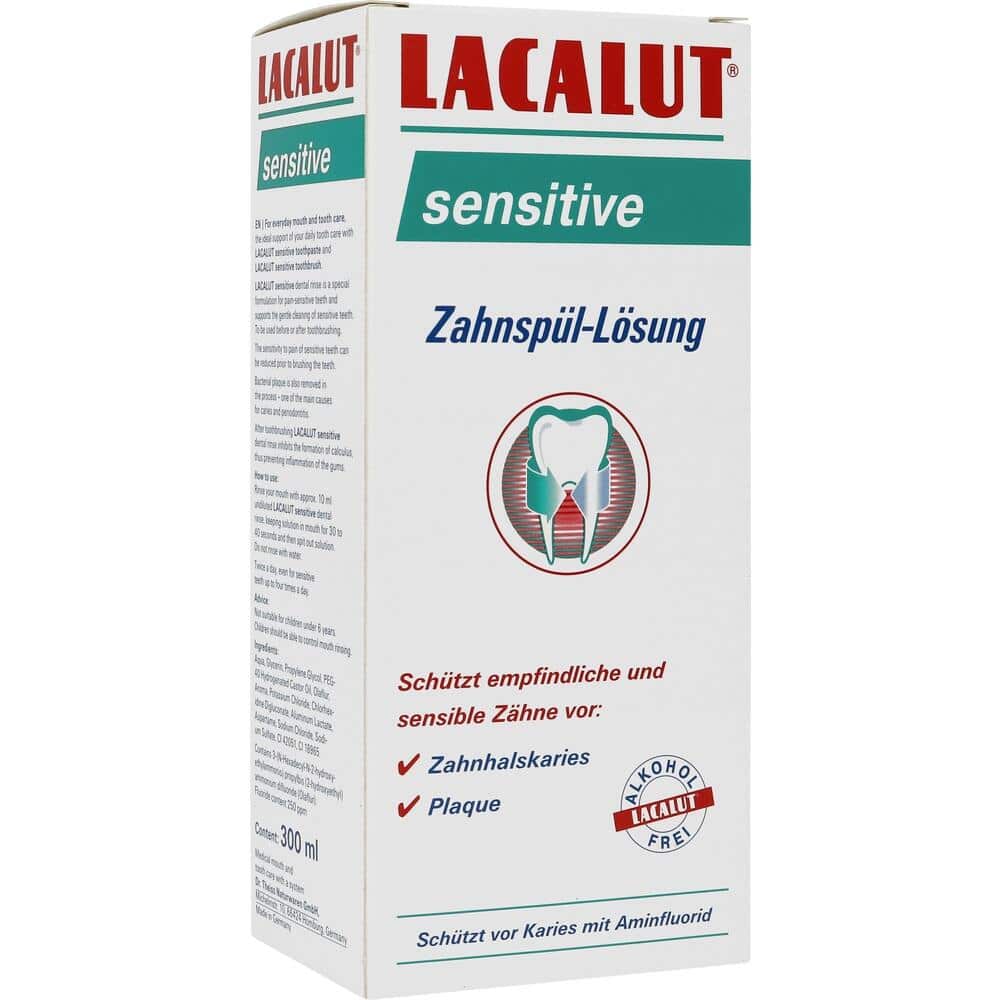 LACALUT sensitive Zahnspül-Lösung 300 ml Mundwasser