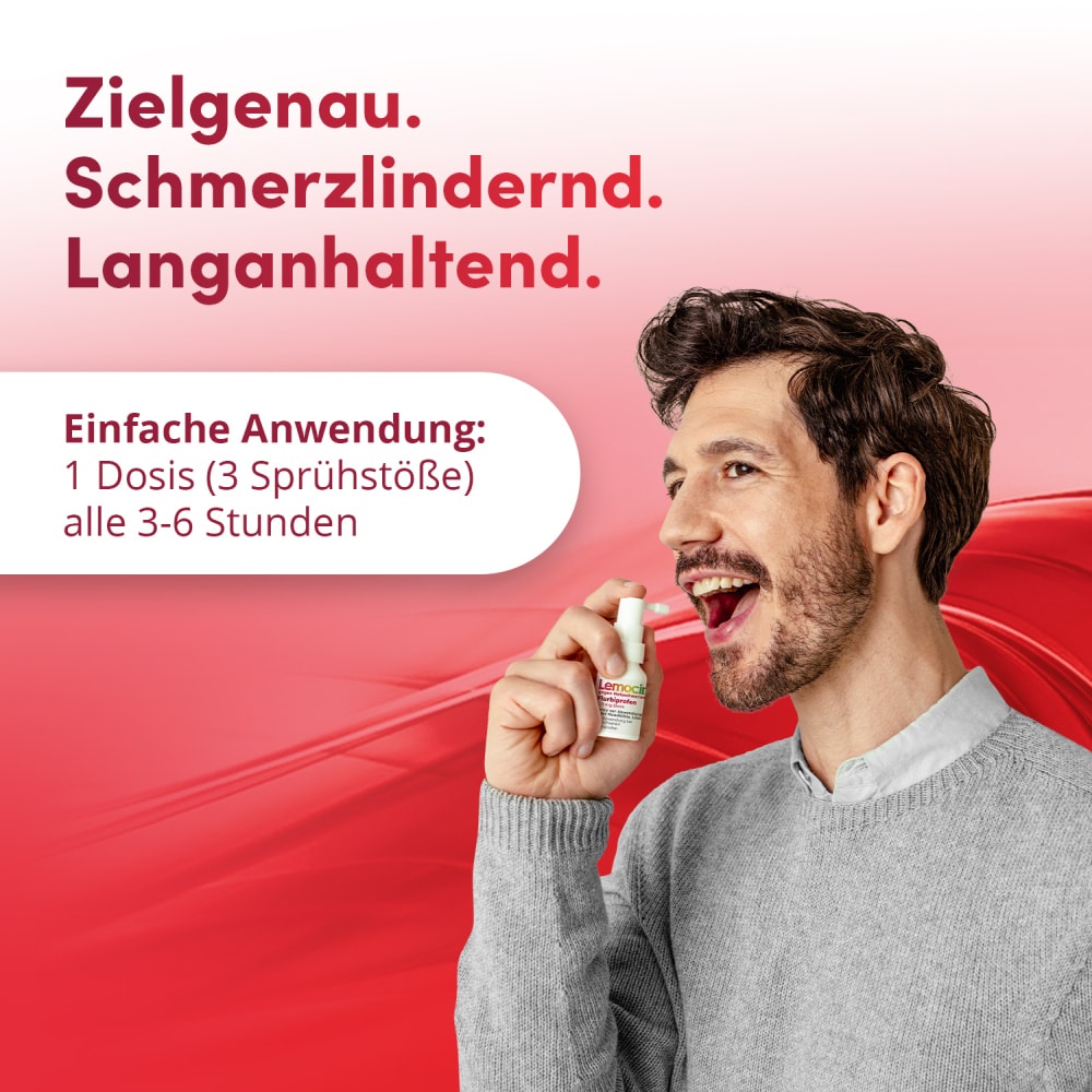 Lemocin gegen Halsschmerzen Flurbiprofen 15 ml Spray