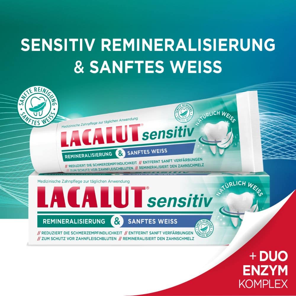 LACALUT sensitiv REMINERALISIERUNG & SANFTES WEISS 75 ml Zahncreme