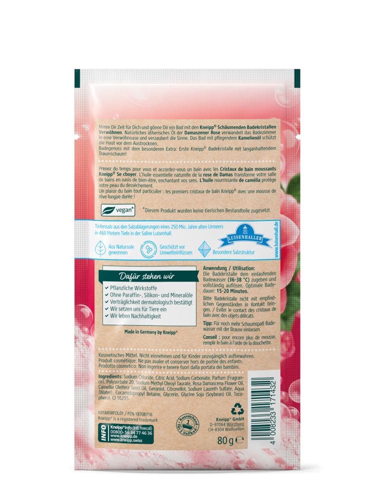 Kneipp Schäumende Badekristalle Verwöhnen 80 g Salz