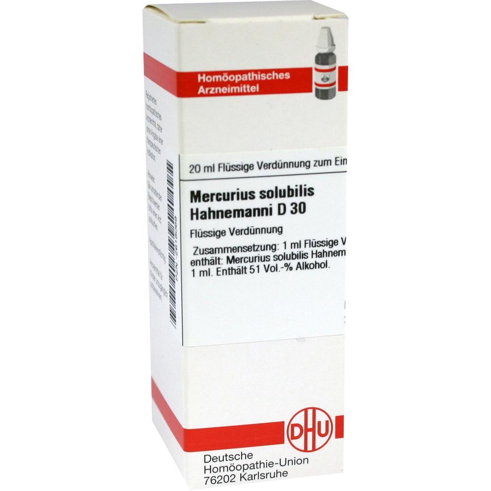 MERCURIUS SOLUBILIS Hahnemanni D 30 Dilution 20 ml Dilution