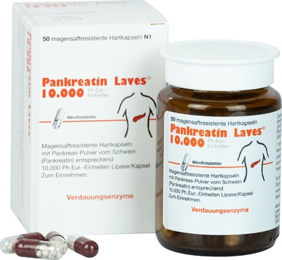 Pankreatin Laves 10.000 50 St Magensaftresistente Hartkapseln
