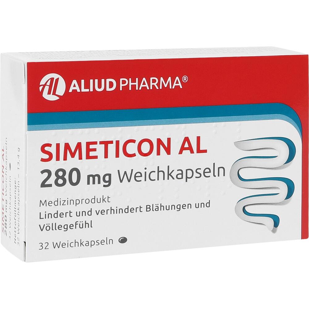 Simeticon AL 280 mg Weichkapseln bei Blähungen