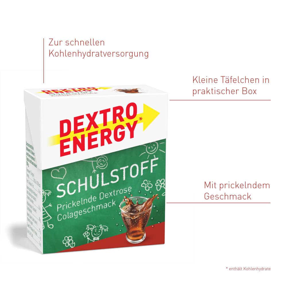 DEXTRO ENERGY SCHULSTOFF COLA 50 g Täfelchen