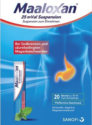 Maaloxan Suspension bei Sodbrennen & Magenschmerzen 20X10 ml Suspension