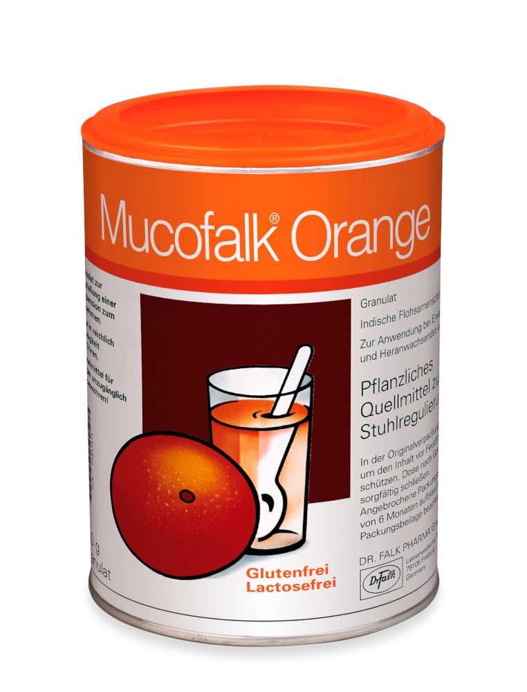 Mucofalk Orange 150 g Granulat zur Herstellung einer Suspension zum Einnehmen