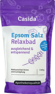 Casida EPSOM Salz Relaxbad mit Lavendel 1 kg Salz