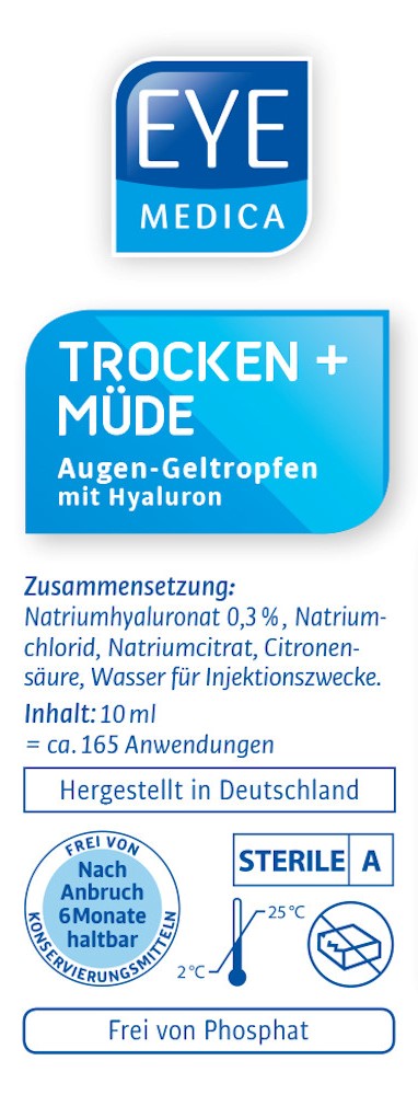 EYEMEDICA TROCKEN+MÜDE  1 St Augentropfen