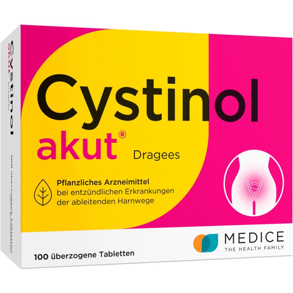Cystinol akut bei akuter Blasenentzündung & Harnwegsinfektion 100 St Überzogene Tabletten
