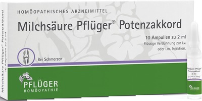 Milchsäure Pflüger Potenzakkord 10 St Injektionslösung