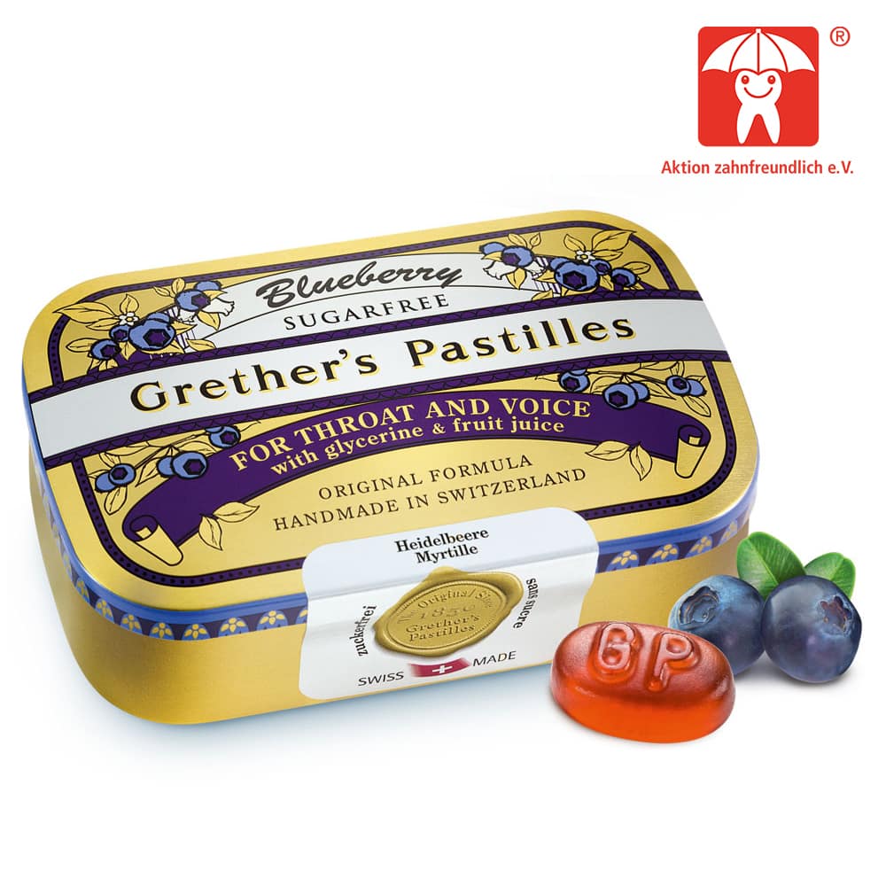 Grethers Pastilles Blueberry Zuckerfrei 110 g Pastillen