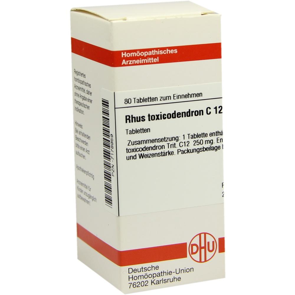 RHUS TOXICODENDRON C 12  80 St Tabletten