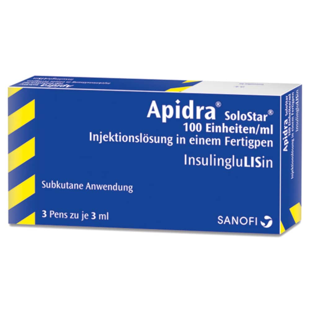Apidra 100 Einheiten/ml SoloStar Fertigpen 10X3 ml Injektionslösung in einem Fertigpen