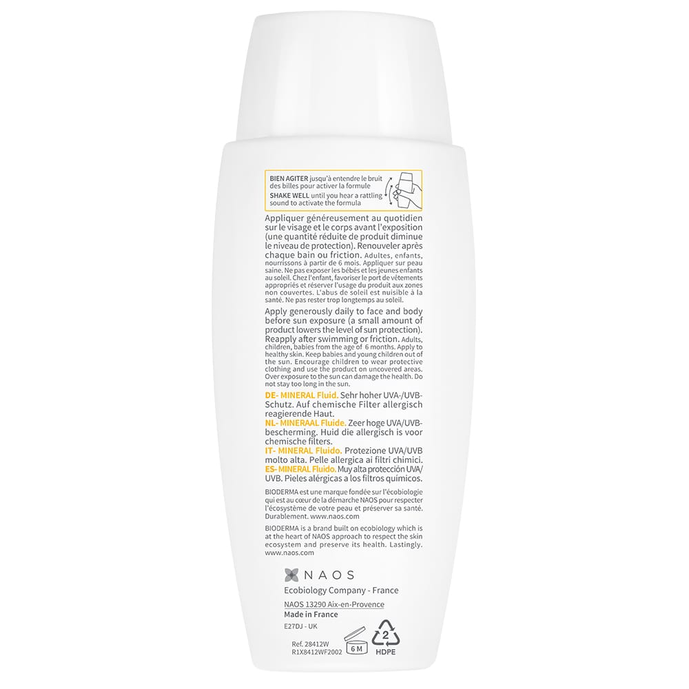 BIODERMA MINERAL Fluide SPF 50+ 75 g Creme