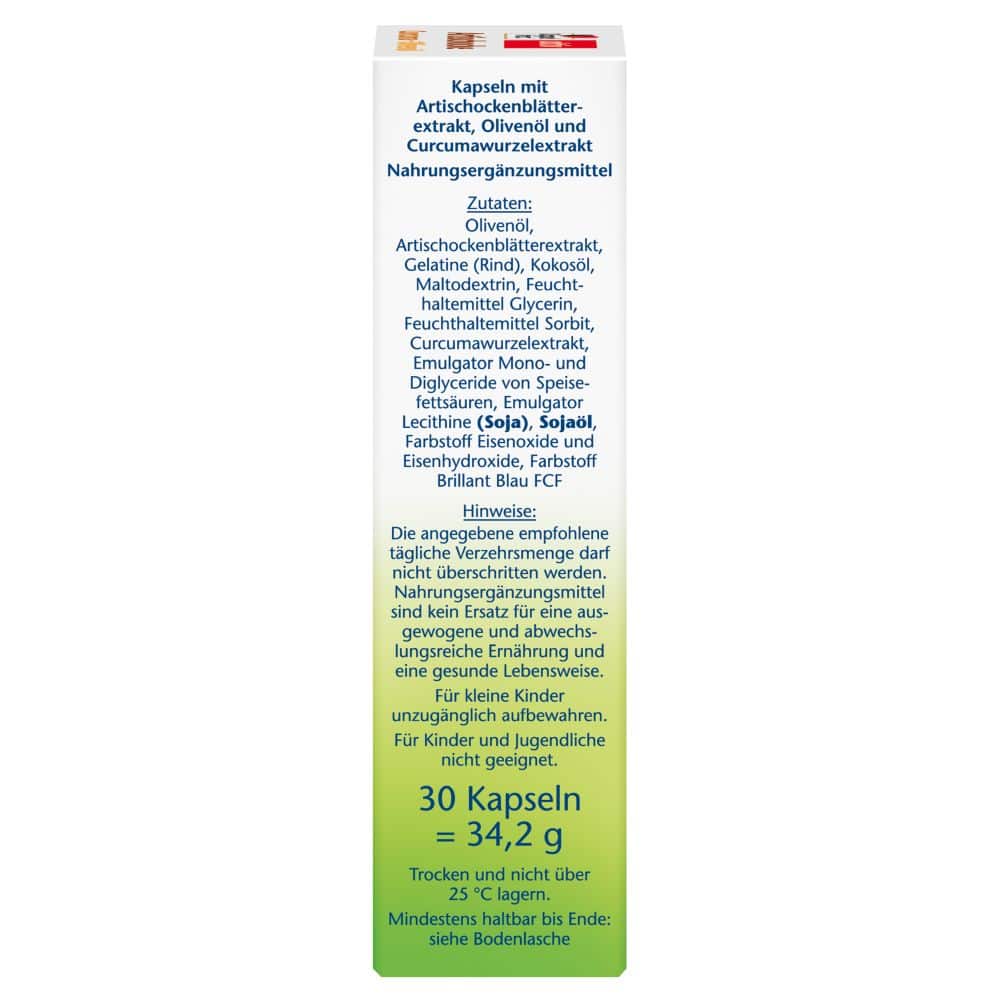 Doppelherz aktiv Artischocke + Curcuma + Olivenöl 30 St Kapseln