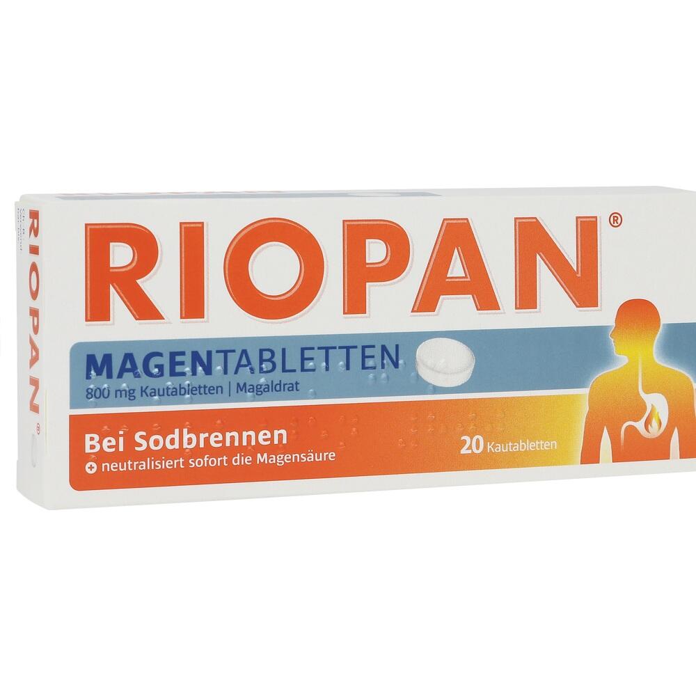 RIOPAN MAGENTABLETTEN Mint - Bei Sodbrennen 20 St Kautabletten