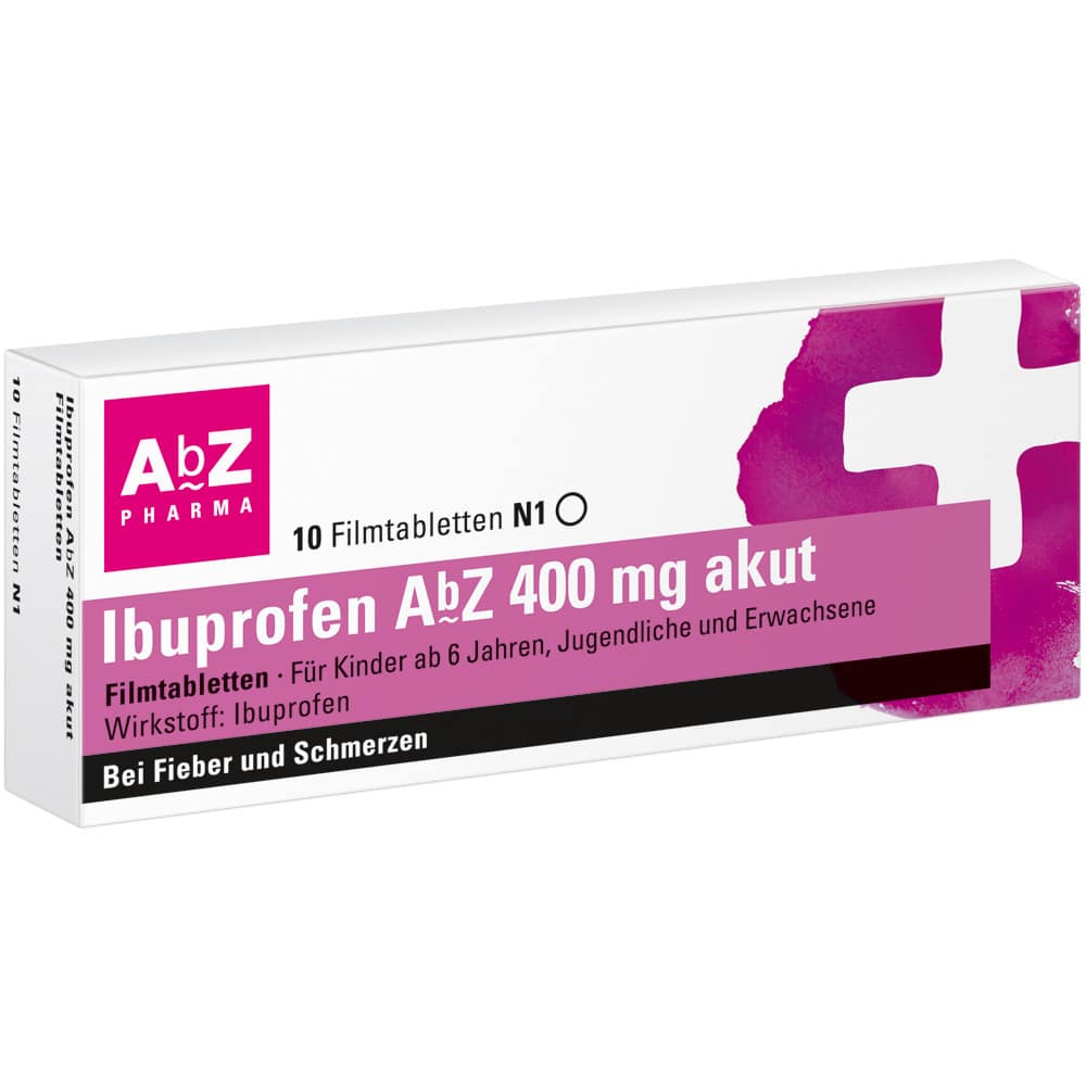 Ibuprofen AbZ 400 mg akut 50 St Filmtabletten