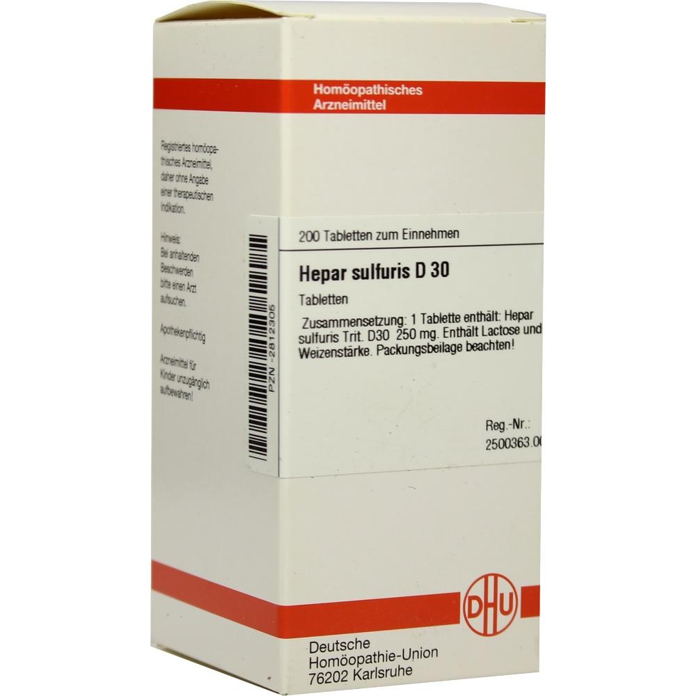 HEPAR SULFURIS D 30 Tabletten 200 St Tabletten