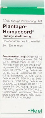 PLANTAGO HOMACCORD Tropfen 30 ml Tropfen