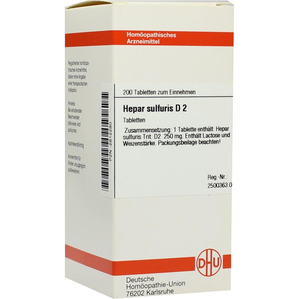 HEPAR SULFURIS D 2 Tabletten 200 St Tabletten