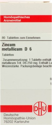 ZINCUM METALLICUM D 6  80 St Tabletten