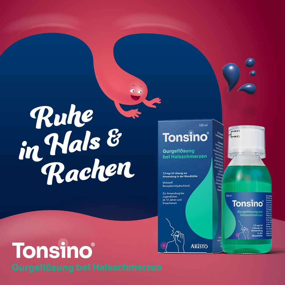 Tonsino Gurgellösung bei Halsschmerzen 120 ml Gurgellösung